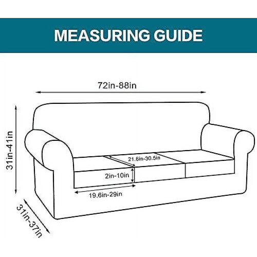 4-teiliges Sofabezug-Set für 3-Kissen-Sofas, Jacquard 1