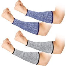 2 Pairs Cut Resistant Sleeve Arm Protection Sleeves Level 5 Protection Safety Protective Arm Sleeves for Men Women (7.9 x 3.7 Inches)