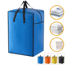 Large Moving Bag with Zipper and Handle Blue100L