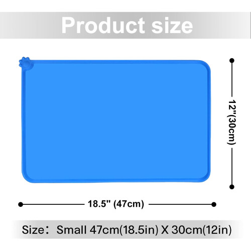 Χαλί σιλικόνης για σκύλους και γάτες - 18,5" x 11,5" - Αντιολισθητικό, αδιάβροχο χαλάκι 1