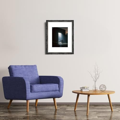 Moldura vintage com acabamento em madeira, 28x35 cm (11x14 polegadas) 2