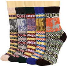 Dames winter wollen sokken, warm, zacht, met volledige demping (5 paar)