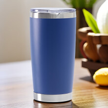 EASTIN 20oz Edelstahl-Reisebecher mit transparentem Deckel