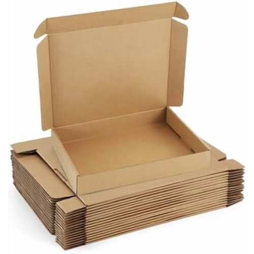 Caixas de papelão ondulado marrom para envio, 7x5x2 polegadas (pacote com 25)