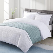 Aqua Throw Blanket 50 x90 Inches Throw Textured Solid Soft Sofa Throw Bed Runner Couch Cover Knitted Decorative Blanket Bed Runner