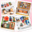 Set van 50 retro kerstkaarten en muurdecoratie 4