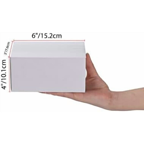 Verzenddozen 6x4x3 inch, wit, gegolfd, set van 40 2