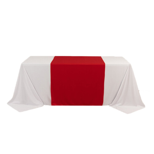 Caminho de mesa BalsaCircle vermelho em poliéster, 91 x 183 cm (36 x 72 polegadas) 2