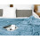 Blue Fleece Blanket Queen Size Lightweight Microfibre 5