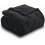 Κουβέρτα Fleece Flannel Twin Size Μαύρη Καρό 4