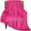 Doppelseitige Fleecedecke in Pink, 50 x 70 Zoll 1