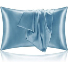 Taies d'oreiller en satin avec fermeture éclair – Lot de 4, 51 x 66 cm