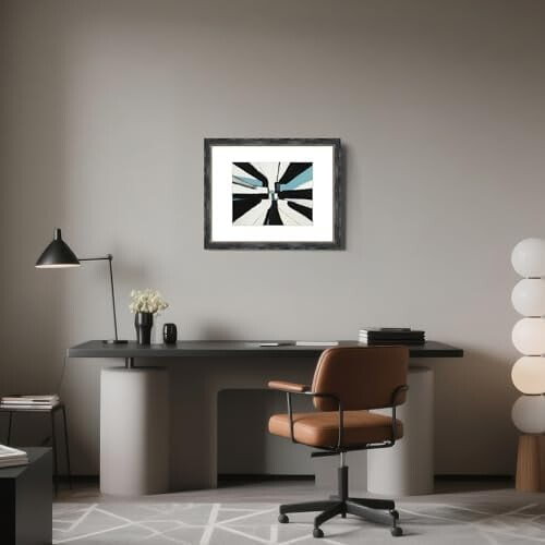 Moldura vintage com acabamento em madeira, 28x35 cm (11x14 polegadas) 1