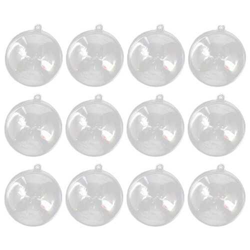 12x Bile decorative transparente acrilice umplubile