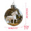 Glass Christmas Ball Ornament Clear 7.5cm 6