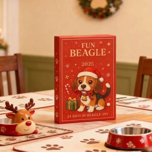 Beagle Dog Advent Calendar Christmas Tree Decor 24 Days 2