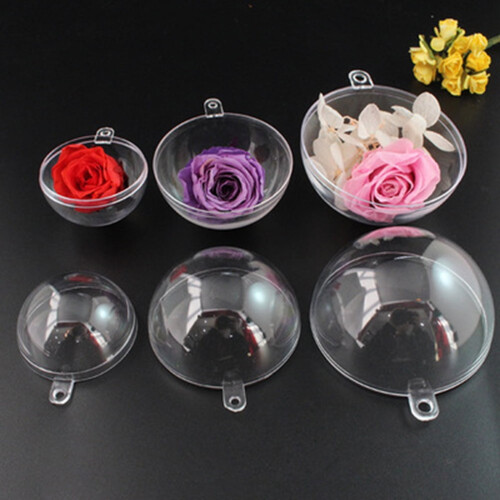 12x Bile decorative transparente acrilice umplubile 2