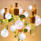 Mini iridescent clear plastic ornaments 12 pcs 6