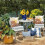 Fodere per cuscini floreali marroni e gialle, 24x24 cm, set da 2. 5
