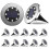 12er-Pack Solar-Bodenleuchten, 8 LEDs, Edelstahl, IP65 1