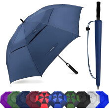 Grote golfparaplu 62"/68"/72", dubbel doek, geventileerd, wind- en waterdicht, automatisch openend – geschikt voor alle golfers