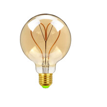 LED Edison-lamp, decoratieve LED-vuurwerklamp, LED-filamentlamp, decoratieve gloeilamp met bolvormige kap, E27 110-130V4W