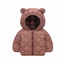Girls Jacket Toddler Kids Boys Girls Winter Printed Fleece Padded Hooded Zip Coat with Pocket, Size 90-130