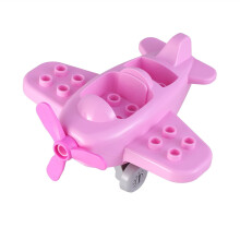 Lernspielzeug: Flugzeug-Bausteine für Kinder, 1 Set, Flugzeugmodellbausatz, Spielzeug für Kinder, Rosa