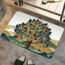 Tree of Life bademåtte skridsikker hurtigttørrende 16x24 tommer
