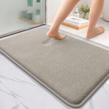 Tapis de bain en mousse à mémoire de forme 91 x 61 cm, antidérapant et à séchage rapide
