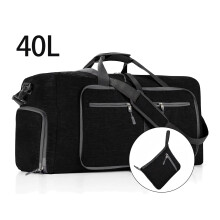 Borsa da viaggio pieghevole da 20" (50 cm) da 40 litri con scomparto per scarpe, impermeabile e resistente agli strappi – Adatta a uomini e donne