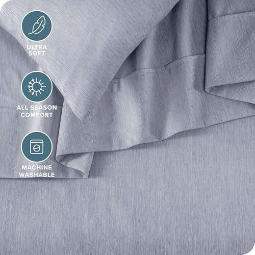 Queen Sheet Set, Hydro-Brushed Microfiber, 4-Piece 2