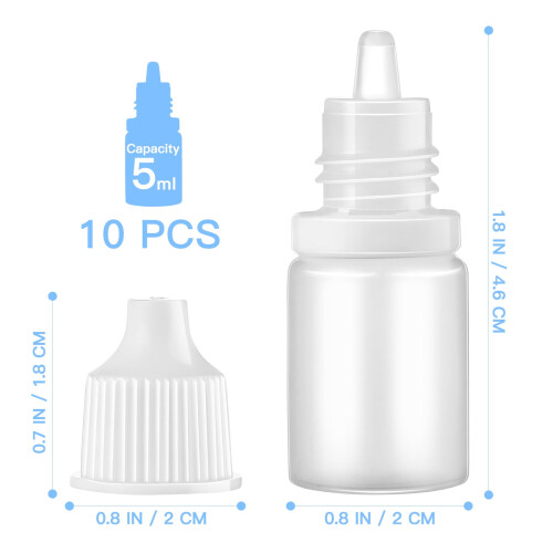 10 st plastdropper ögondropperflaskor flytande applikatorflaska örondropper tomma flaskor 2