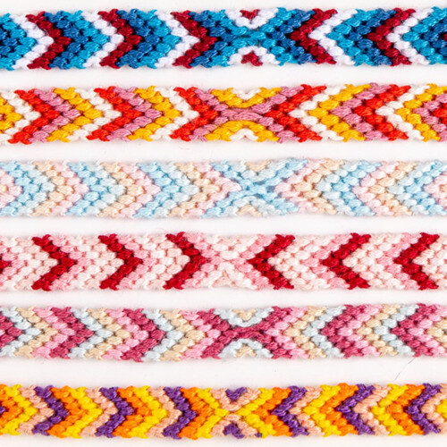 Pulseira da Amizade Tecida à Mão, Multicolorida, Inclui Caixa de Presente, 19 cm (7,5") 2