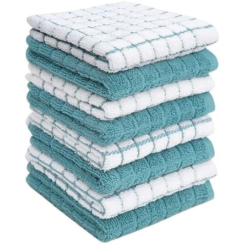 Torchons de cuisine 100 % coton, 380 g/m², lot de 6