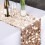 Caminho de mesa retangular com lantejoulas e glitter dourado rosê, 30,5 x 274 cm (12 x 108 polegadas) – Centro de mesa brilhante para casamentos, 6