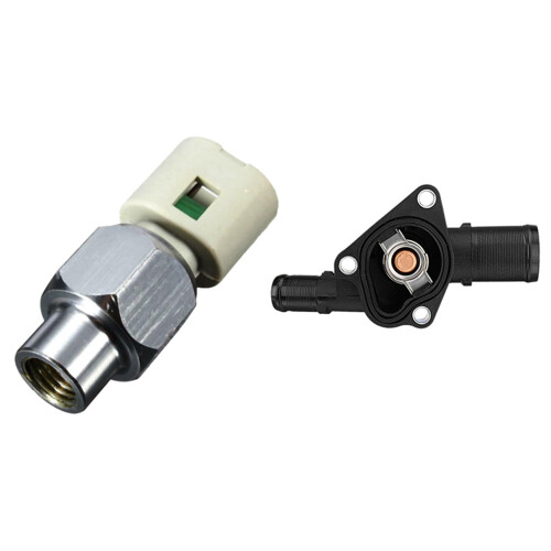 for  Clio Kangoo Twingo Engine Coolant Thermostat with Housing with Power Steering  Pressure Sensor 1