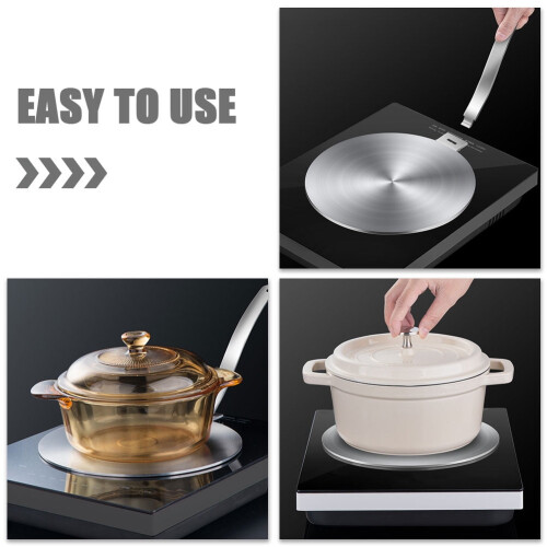 1Pack Induction Stove Adapter Plate 11.3x11in Stainless Steel Rectangular for Household Users 2