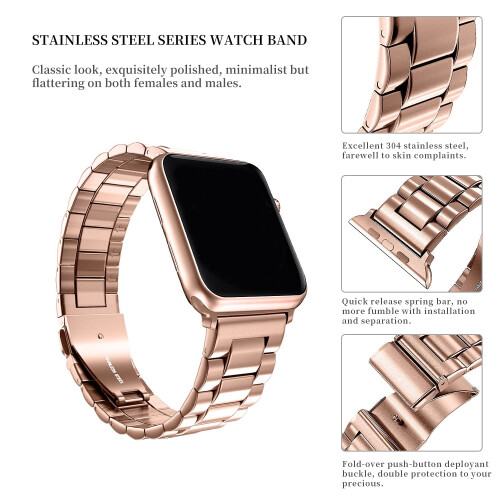 Συμβατό με το Apple Watch Μεταλλικό λουράκι 45 χιλιοστών – Ρυθμιζόμενο λουράκι με θήκη 2