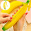 Trousse à crayons en silicone jaune banane grande capacité 4