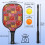 Σετ κουπιών Pickleball από fiberglass με λουλούδια και 2 μπάλες και τσάντα – Συμβατό με 4