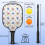 Σετ κουπιών Pickleball από fiberglass με λουλούδια και 2 μπάλες και τσάντα – Συμβατό με 4