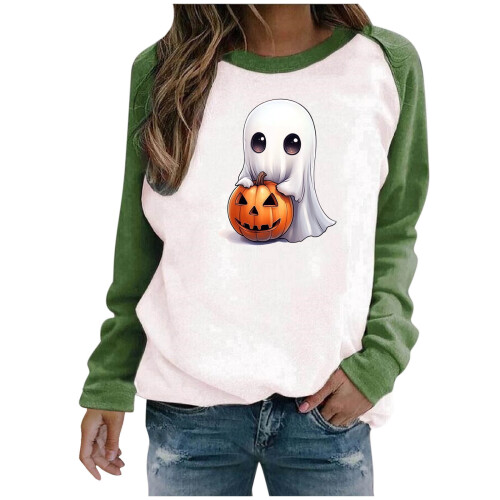 Γυναικείο φούτερ με φαρδιά λαιμόκοψη για το Halloween - Plus Size με μακριά μανίκια και