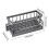 Grey Plastic Sink-Side Storage Rack with Drainage 3