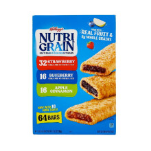 Nutri-Grain Breakfast Bars, Variety Pack, 1.3 oz, 64 ct 1PK