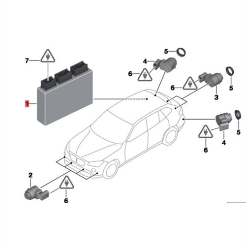 3 Plug PDC Park Distance Control Unit Module Reversing  Ranging Module 9252636, 66209252636 for  X1 E84 1