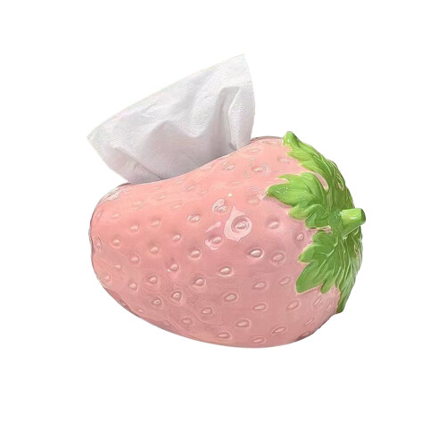Porte-mouchoirs fraise rose style ferme 1