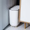 Narrow Press Ring Trash Can with Lid for Bathroom Gap 3