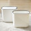 Narrow Press Ring Trash Can with Lid for Bathroom Gap 7