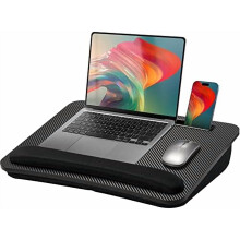 Portable lap desk with pillow cushion black 15.6 inch